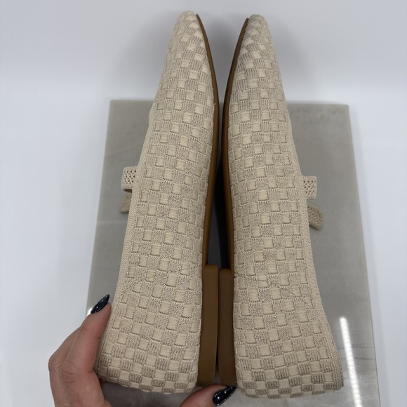 Vivaia Womens Cream Margot Woven Maryjane Shoes Size 10.5/42 Beachy Comfort - Picture 8 of 11